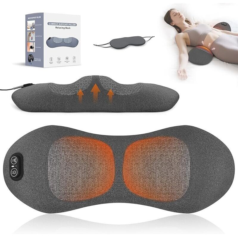 Sanivor 3-in-1 Lower Back Massager with Heat - Electric Lumbar Support Pillow