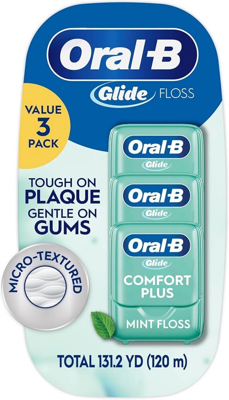 Oral-B Glide Floss Pro-Health 131.2 Yds Mint Value 3-Pack - Affordable Oral Care