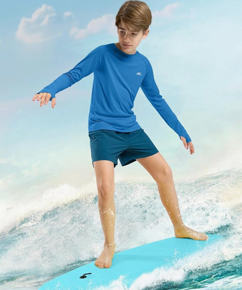 Kids UPF 50+ Long-Sleeve Sun Protection Shirt - Now $6.99