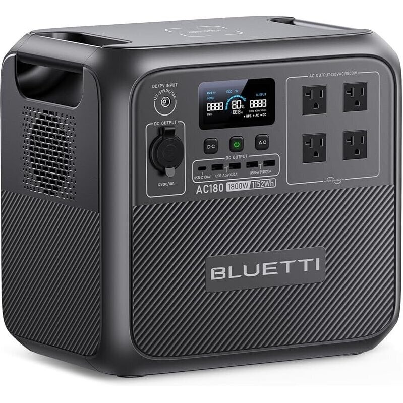 BLUETTI AC180P Portable Power Station - Reliable Backup Power