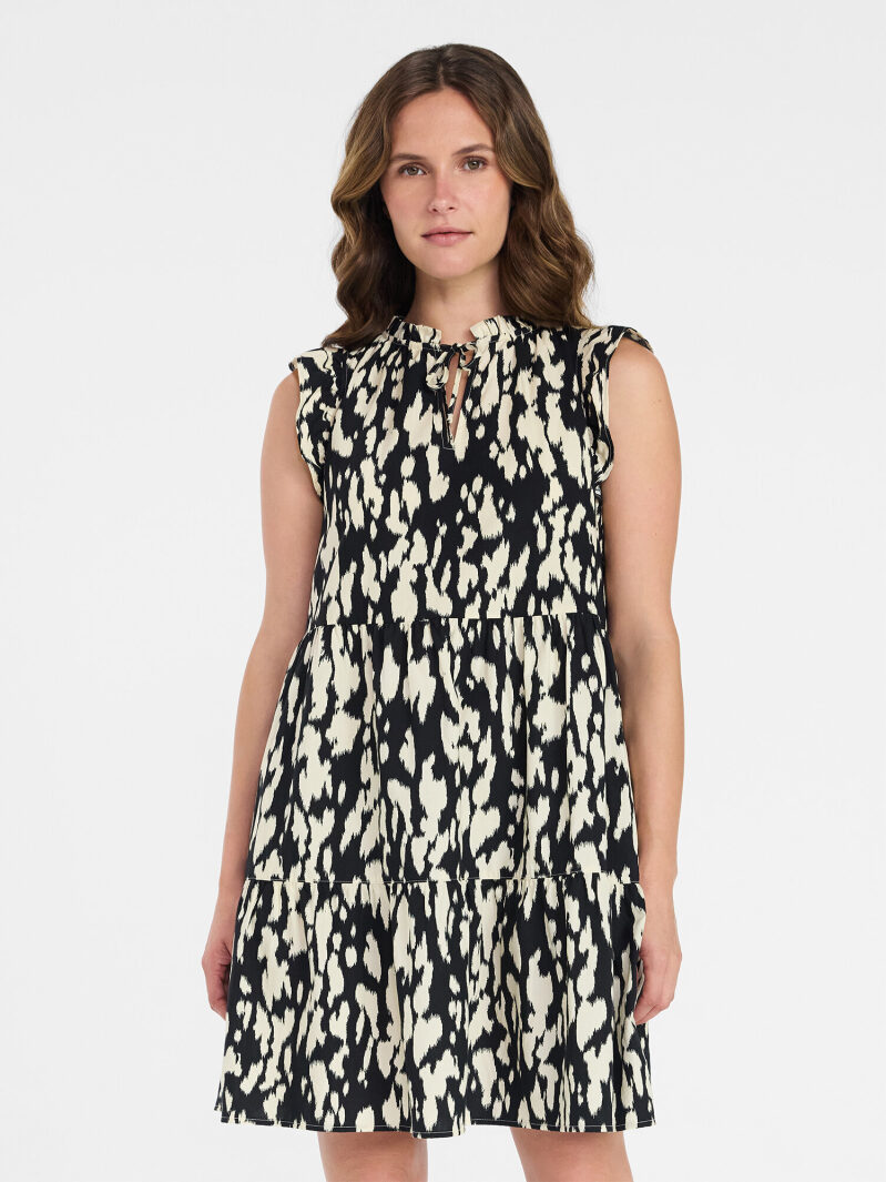 Time and Tru Women's Flutter Sleeve Cotton Mini Dress