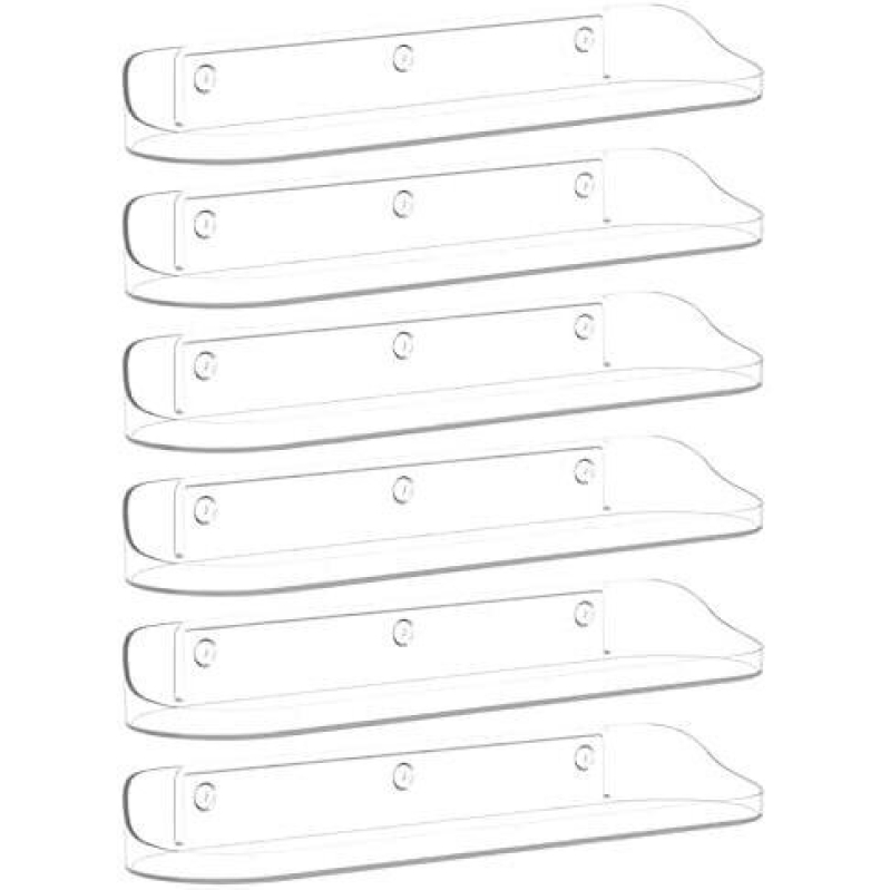 SpaceWhisper 6-Piece 15-Inch Floating Wall Shelves - 65% OFF