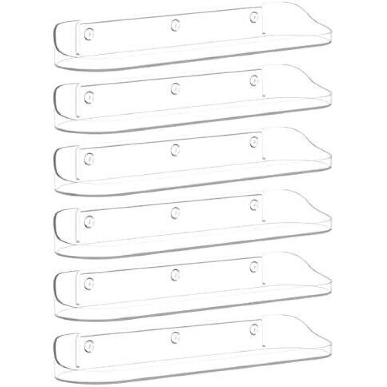 SpaceWhisper 6-Piece 15-Inch Floating Wall Shelves - 65% OFF