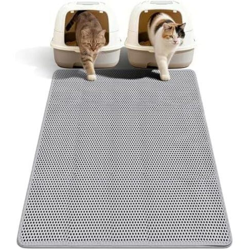 Large Double-Layered Honeycomb Non-Slip Cat Litter Mat - 50% Off