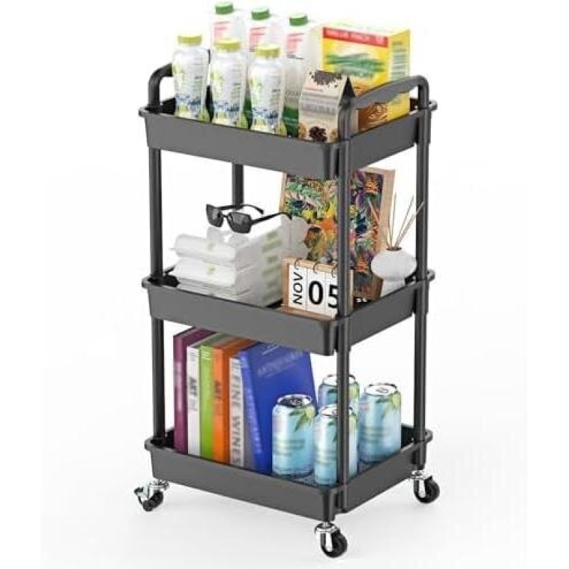 50% OFF Multi-Functional Locking Rolling Cart - Perfect for Kitchen Storage