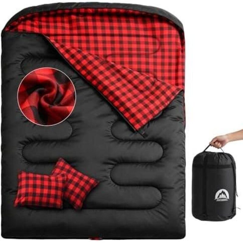 Super Large Sleeping Bag for Two - 40% Off, 3-Season Waterproof