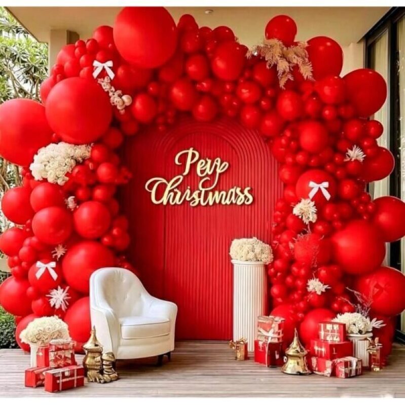 Double Layer Red Balloons with Bow -53% Off