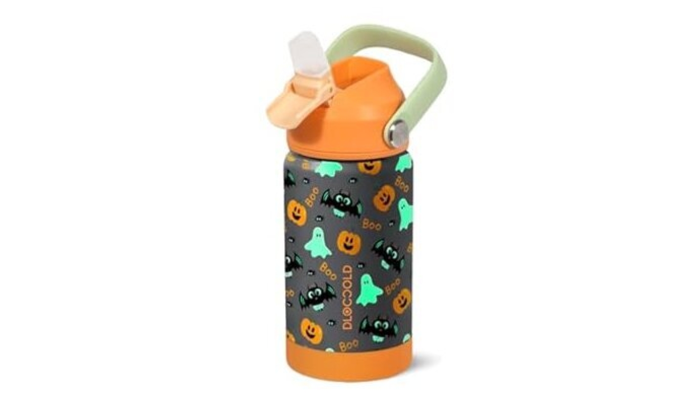 Kids Water Bottle with Leak Proof Straw Lid - Halloween Edition