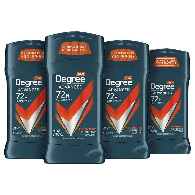 Degree Men's Advanced Adventure Antiperspirant Deodorant, 2.7 oz - 4 Pack