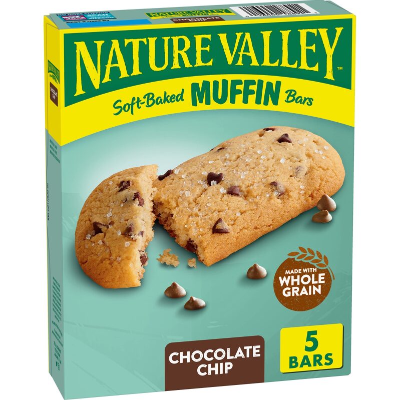 5ct Nature Valley Soft-Baked Muffin Bars, Chocolate Chip - Ideal Snack