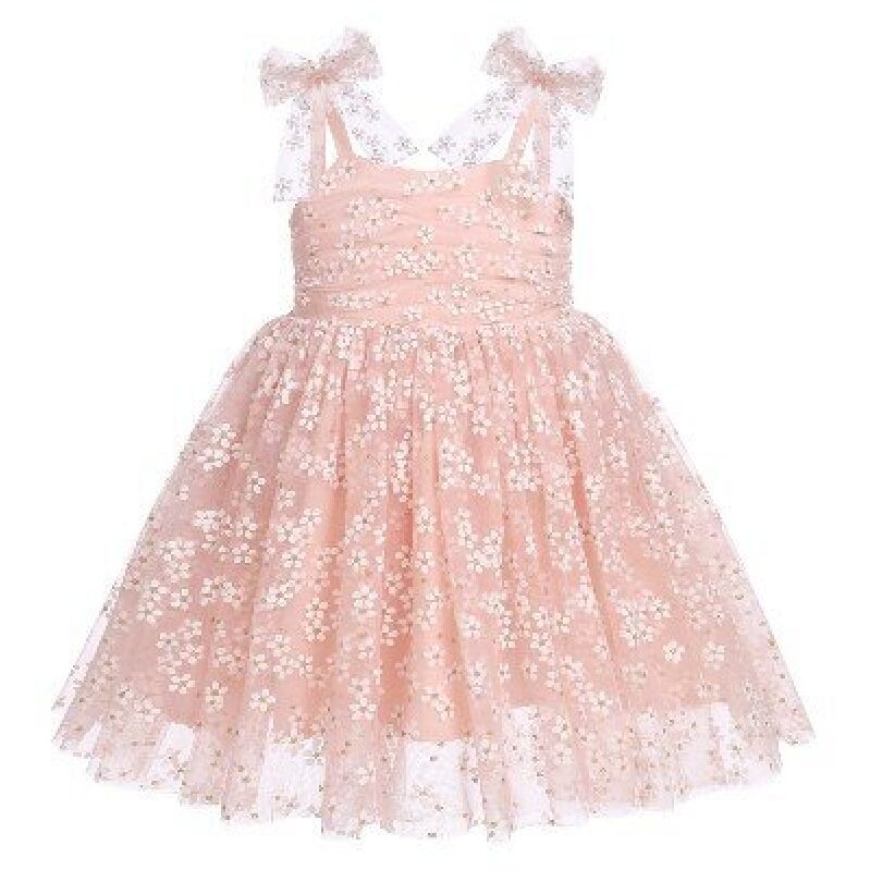 Charming Pink Floral Princess Dress for Girls