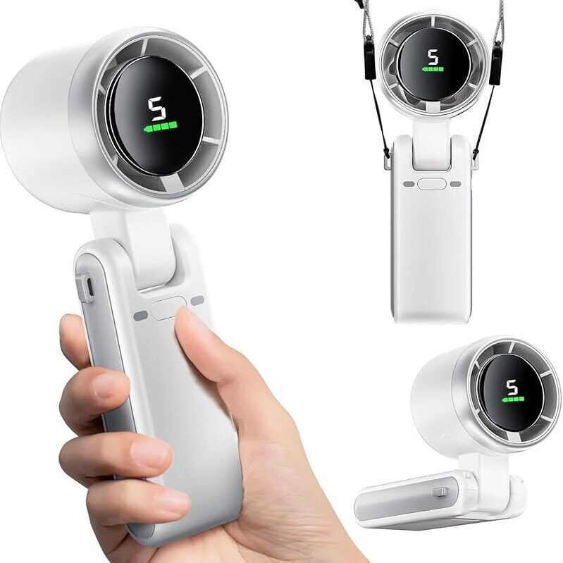 Huinechno FS-1 Rechargeable Handheld Personal Fan - Efficient Cooling in Your Palm