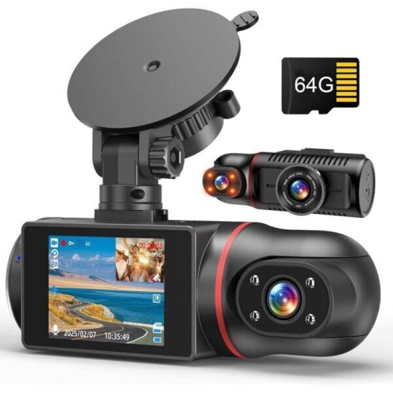 FHD Dual Dash Cam with Front and Rear Cameras - 50% Discount