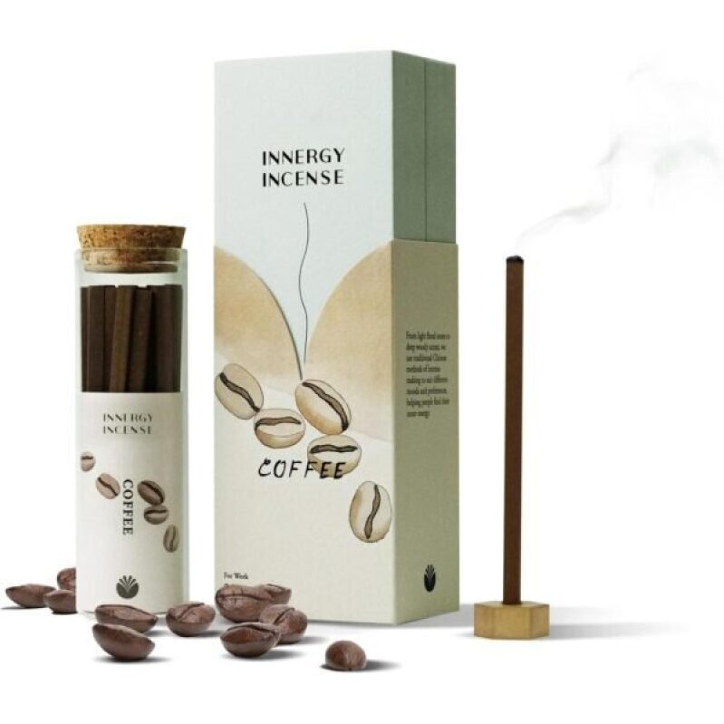 Innergy Coffee Incense Sticks - Natural Aromatherapy for Home Office