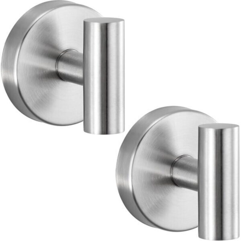 Warlve Suction Cup Hooks - Stainless Steel Shower Hooks for Bathroom, Kitchen, Bedroom