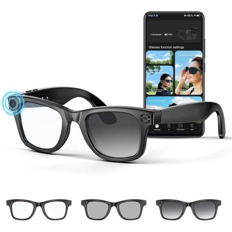 Mingtawn AI Smart Glasses with 4K HD Camera, BT Call, and Video Recording