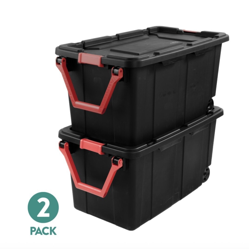 2-Pack Sterilite 40-Gallon Storage Bins on Wheels - $37 Deal