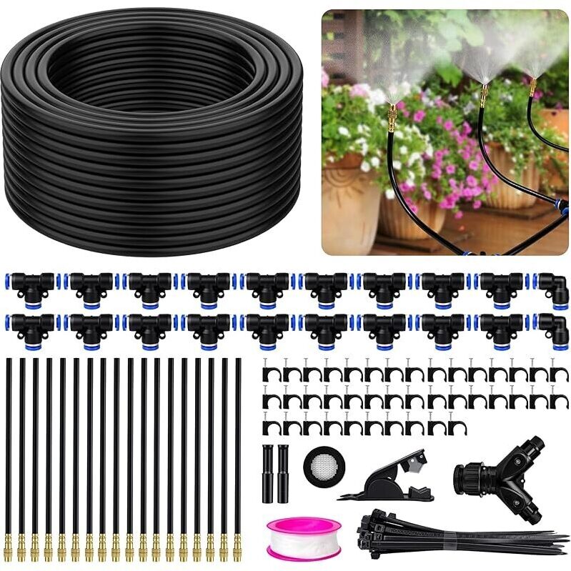 Wearen 100ft Garden Drip Irrigation Kit - Efficient and Easy-to-Install