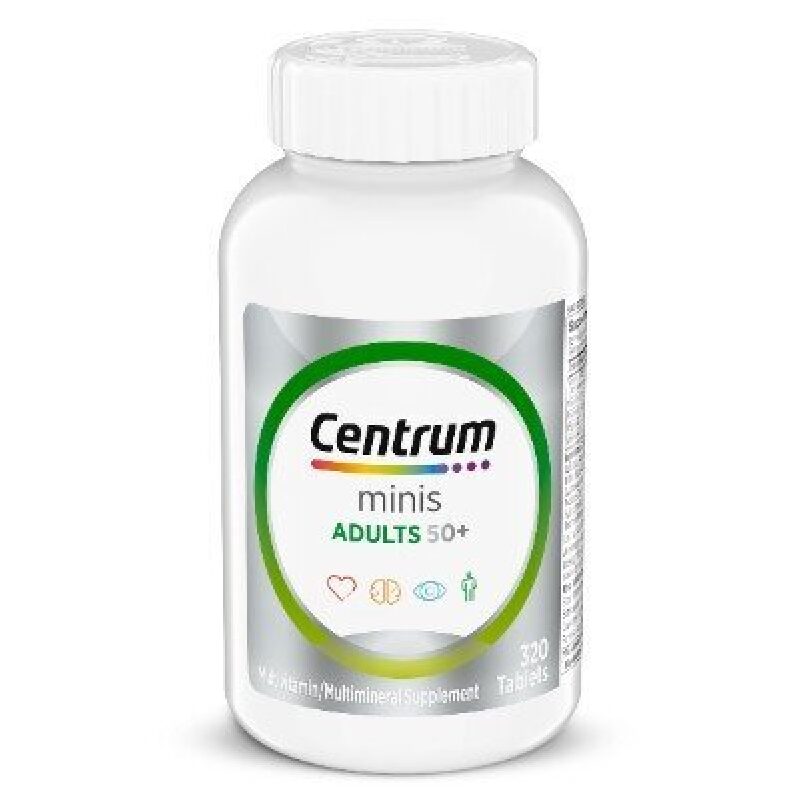 Centrum Minis Adults 50+ Multivitamin Tablets for Immune Support, 320 Count