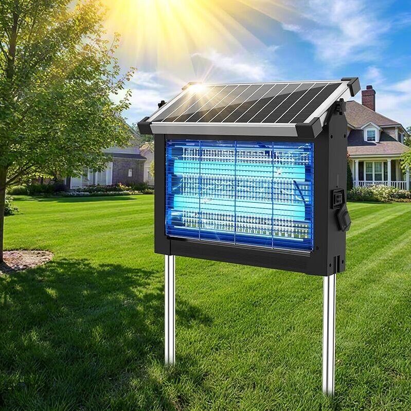 Powerful OnBeam 4500V Solar Bug Zapper for Outdoor Use