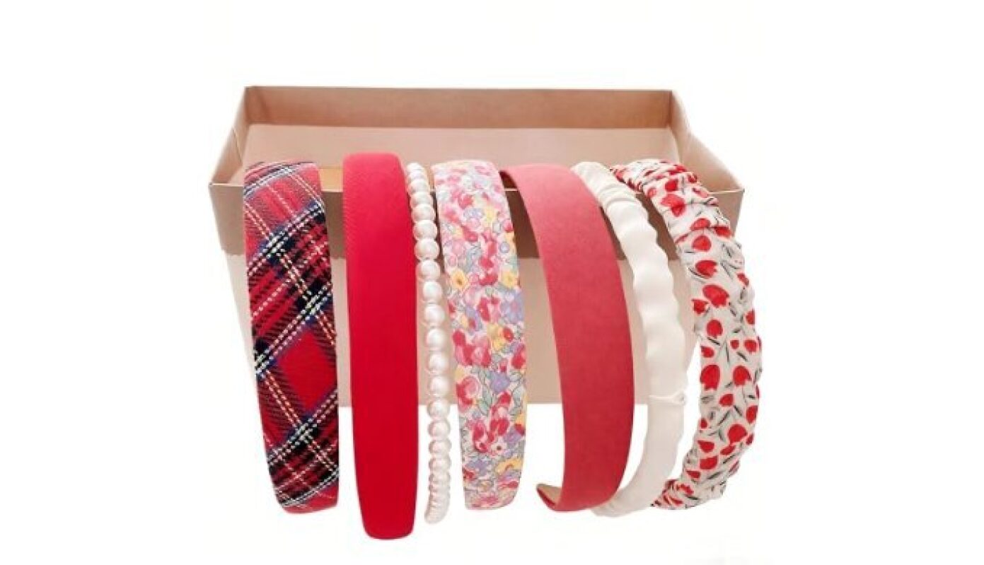 7 Pack Red Headbands for Women and Girls - Stylish and Versatile