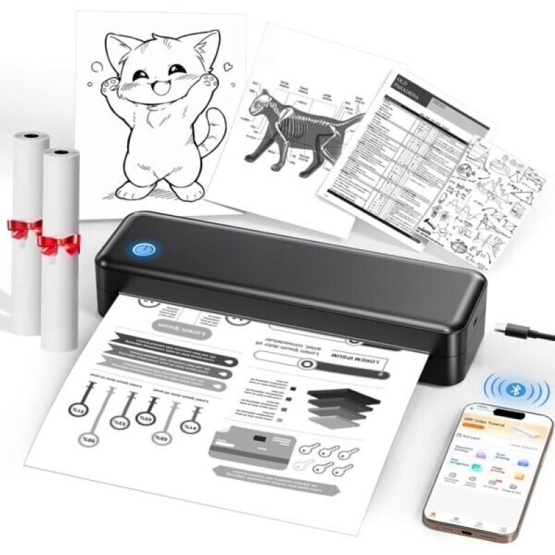 PEDOOLO Portable Wireless Printer - Ideal for Travel