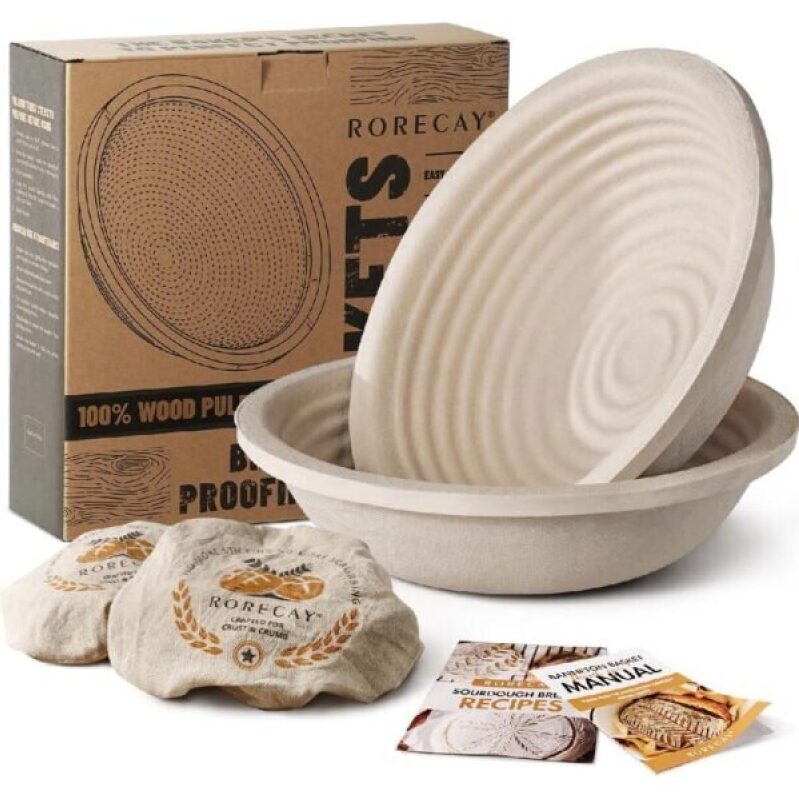 Rorecay Wood Pulp Banneton Bread Proofing Basket - Premium Baking Tool