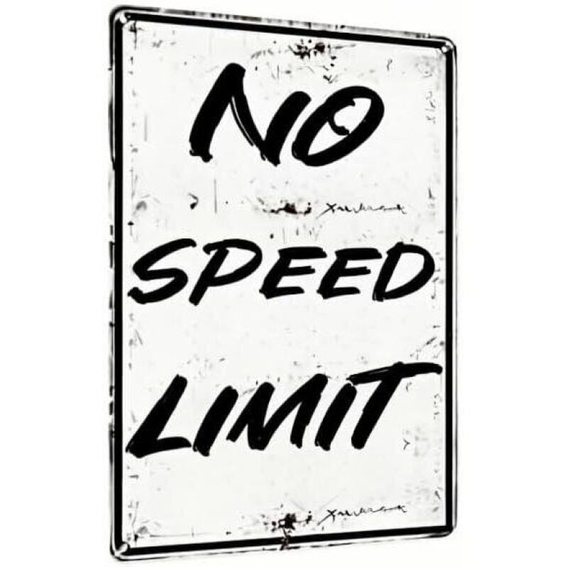 Rustic 'No Speed Limit' Metal Sign – Perfect for Car Enthusiasts and Boys’ Rooms