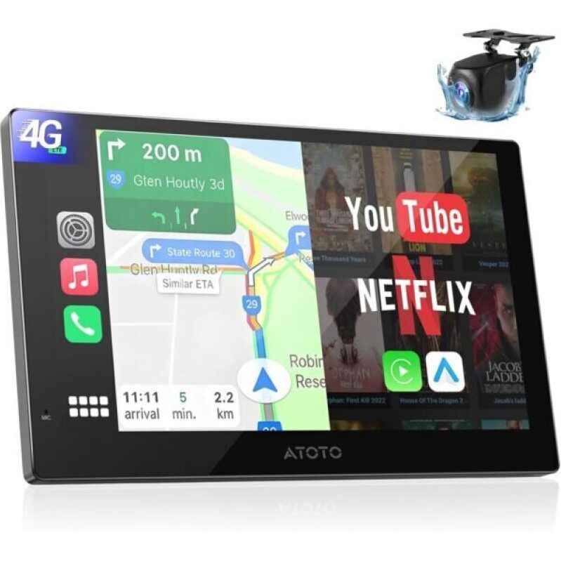 4G LTE Portable CarPlay Screen with Netflix/YouTube Support - 40% Off