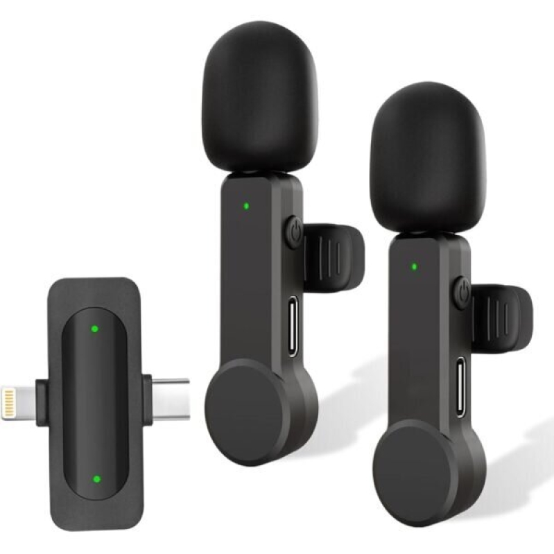 NPTCL Wireless Lavalier Mini Microphone for iPhone, iPad, Android - Noise Reduction for Video Recording