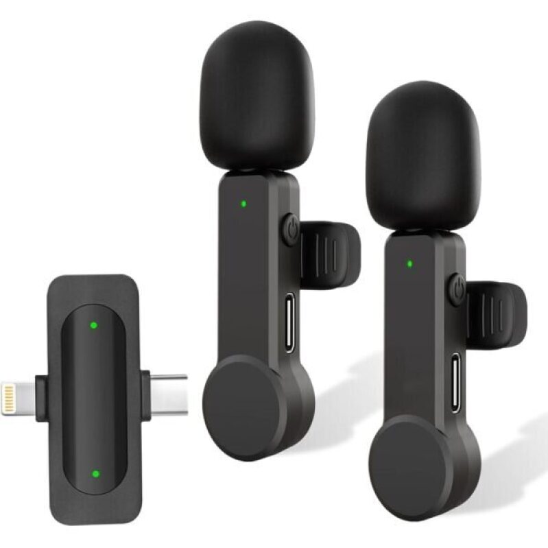 NPTCL Wireless Lavalier Mini Microphone for iPhone, iPad, Android - Noise Reduction for Video Recording