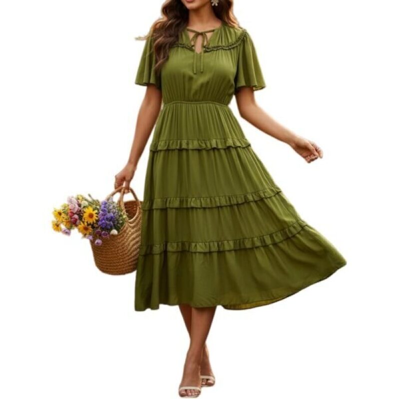 Chic Bohemian Summer Dress with Pockets -42% Off