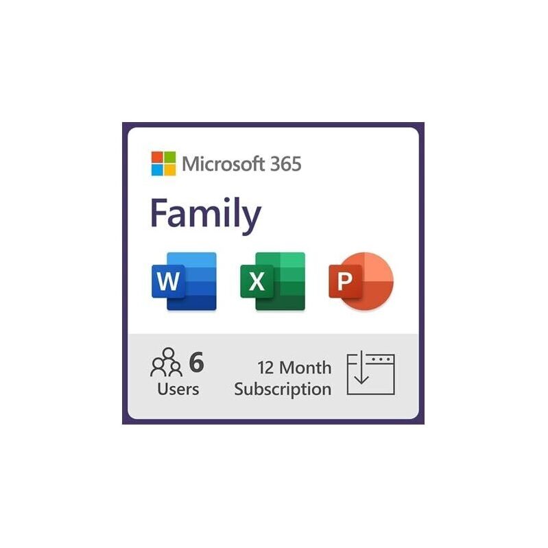 Microsoft 365 Family 1 Year Subscription - Digital