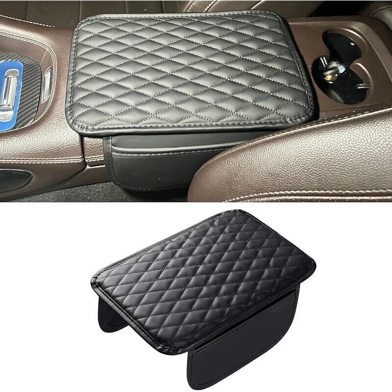 Premium Leather Car Middle Console Cover with Storage