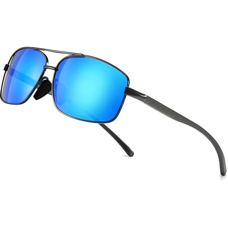 SUNGAIT Ultra Lightweight Rectangular Polarized Sunglasses