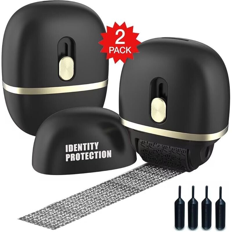 Secure Your Privacy with Lomil Identity Protection Roller Stamps, 2-Pack