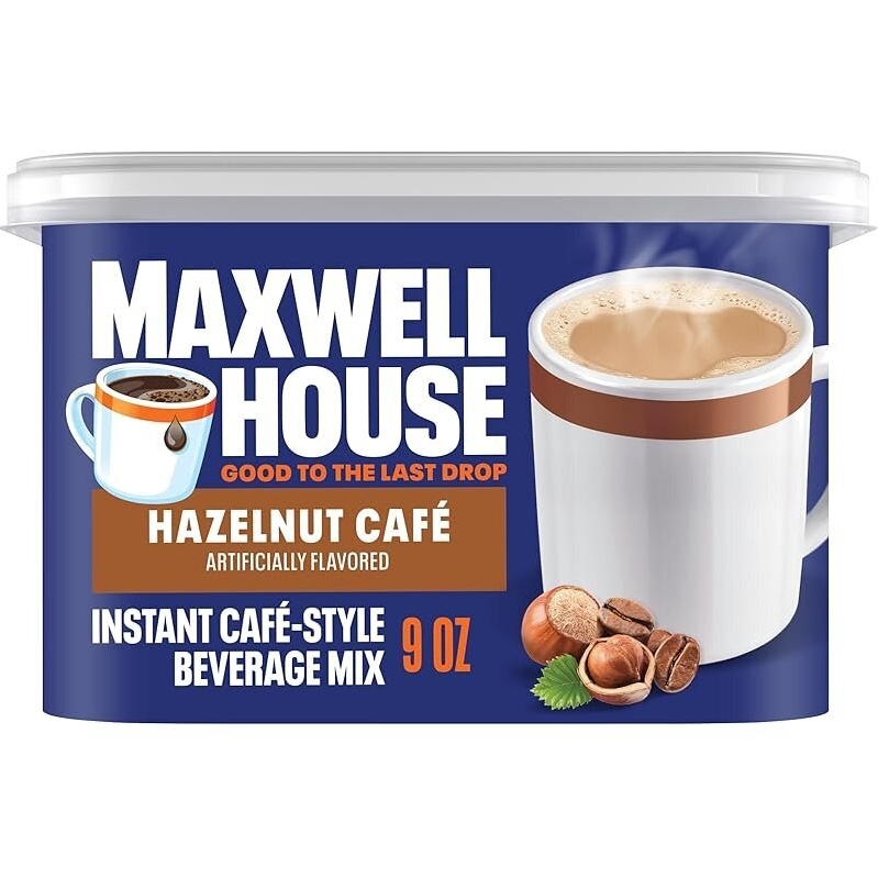 Maxwell House Hazelnut Cafe-Style Instant Coffee Mix - 9oz Canister