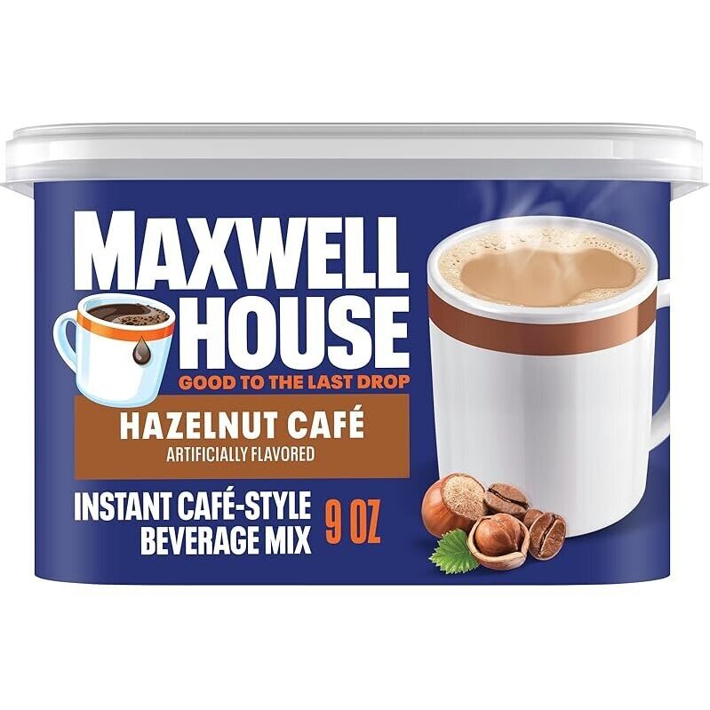 Maxwell House Hazelnut Cafe-Style Instant Coffee Mix - 9oz Canister
