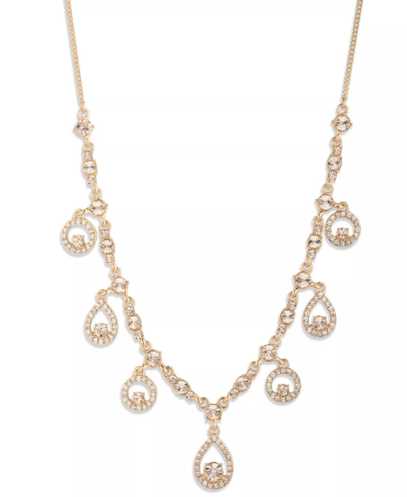 Stunning Givenchy Gold Necklace with Crystal Accents - $19.43