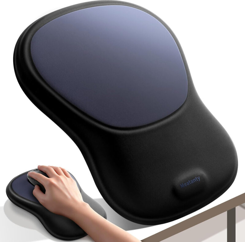 Ergonomically Designed Memory Foam Mouse Pad with Wrist Support