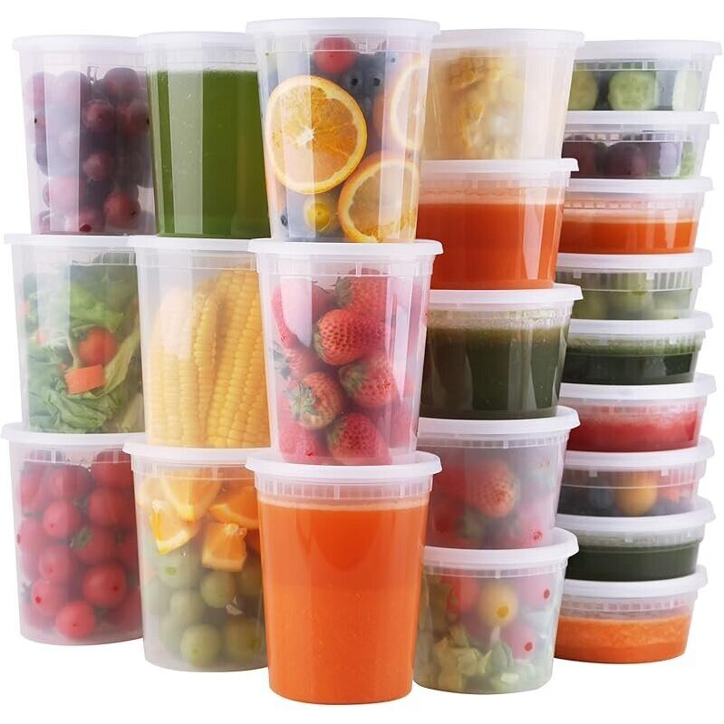 WGCC 48 Set Food Storage Containers with Lids - Ideal for Healthy Diets