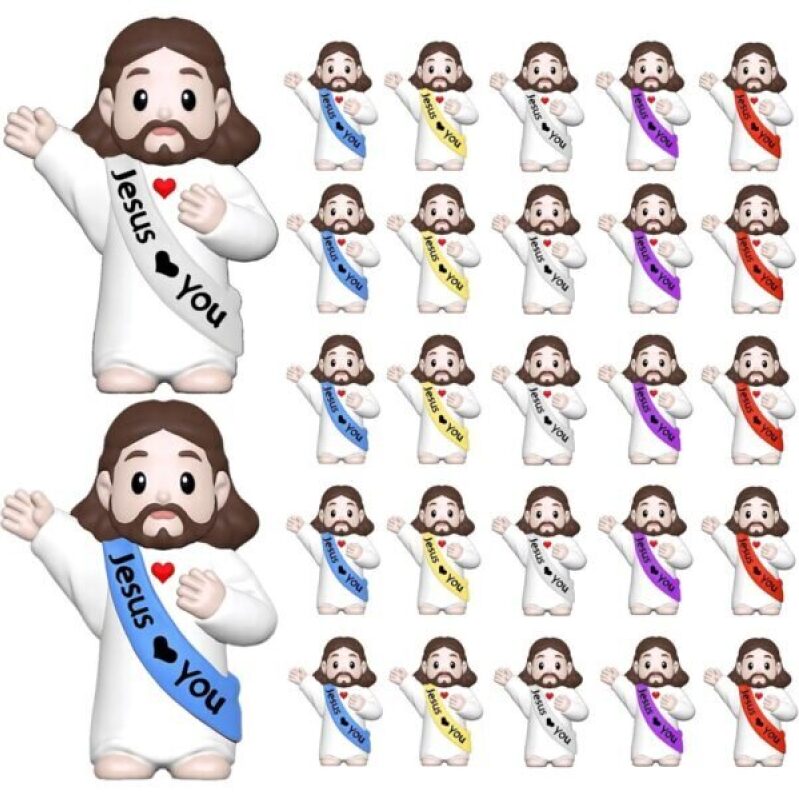 25 Mini Jesus Figurines for Easter Egg Stuffers - 55% Off