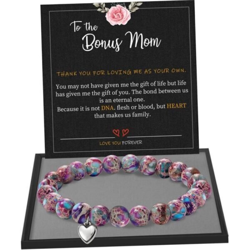 Heartfelt Bonus Mom Gifts: Beaded Bracelets for Women - 50% Off