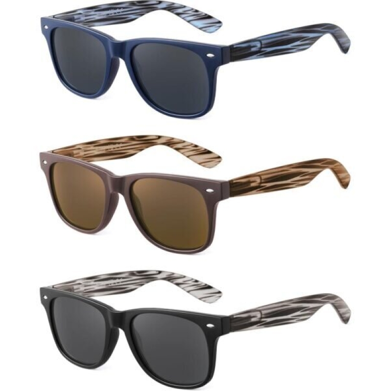 LADEESSE 3 Pack Reading Sunglasses for Men - Stylish, UV400 Protection, Spring Hinge