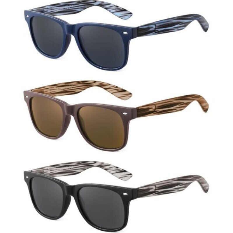 LADEESSE 3 Pack Reading Sunglasses for Men - Stylish, UV400 Protection, Spring Hinge