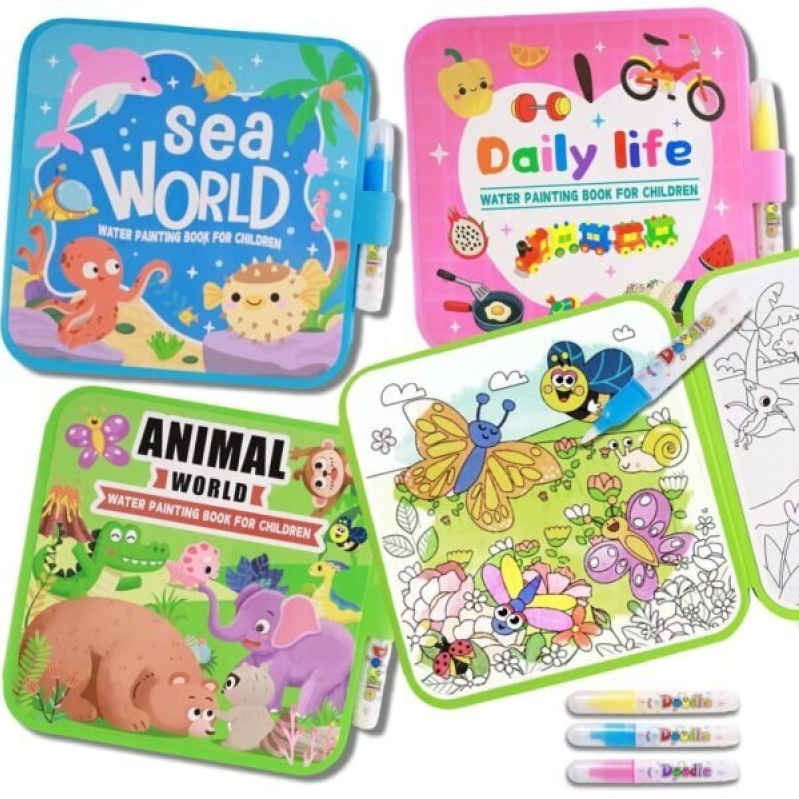 Yechisy Reusable Water Painting Books for Kids - 3 Pack