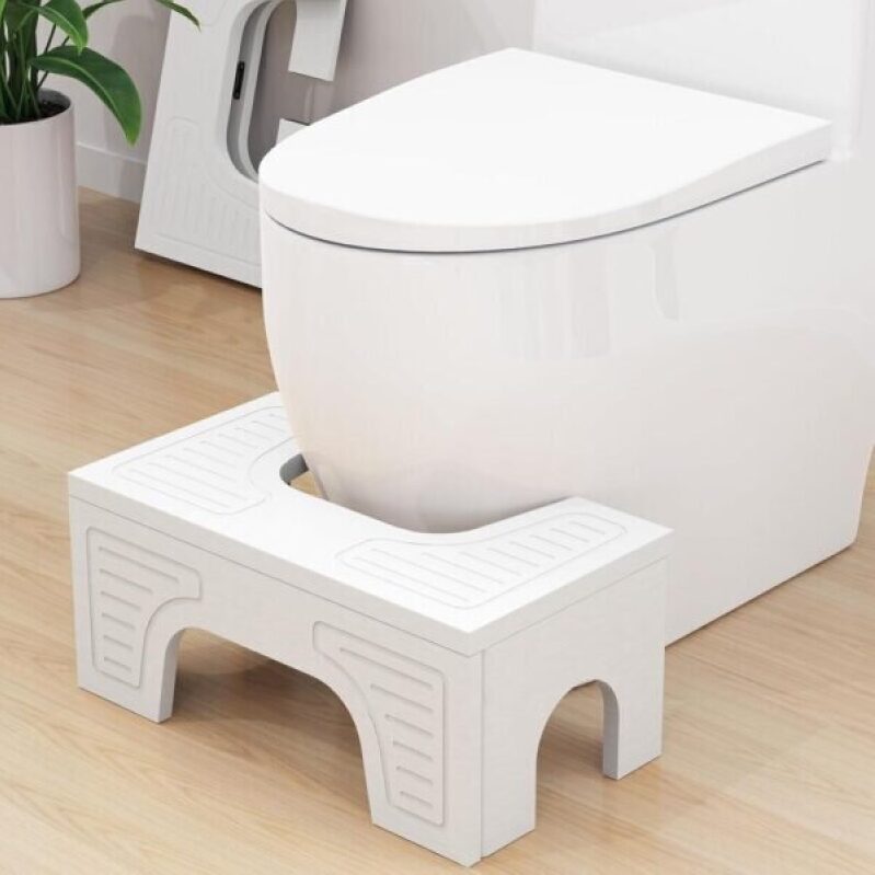 Adjustable Bamboo Toilet Stool - Improve Squatting Posture