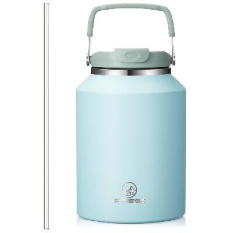 50oz Stainless Steel Insulated Flask with Straw