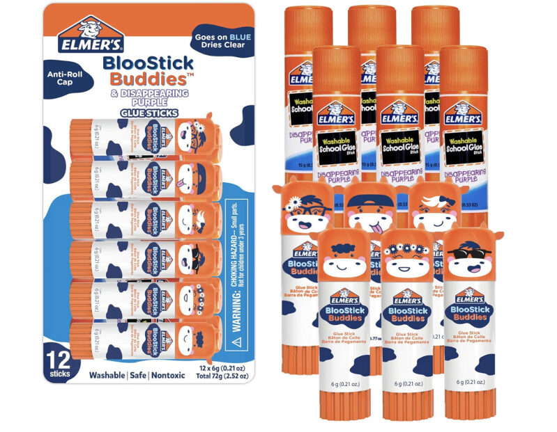 Elmer's BlooStick Buddies - Safe, Nontoxic, Washable Glue Sticks