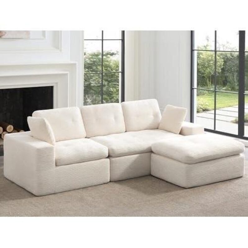 51% OFF Modular Cloud Sofa with Footrest - Modern Living Room Furniture
